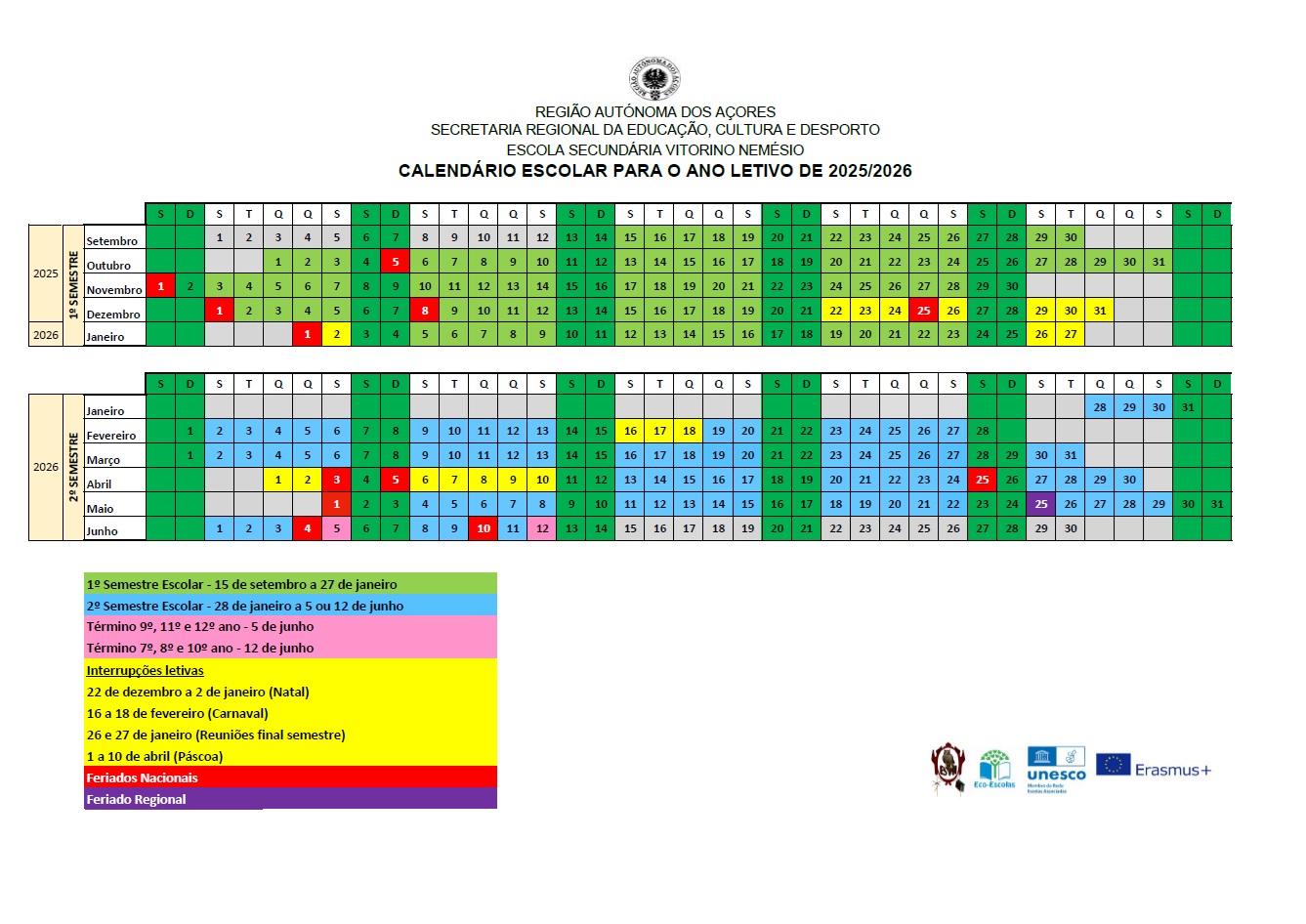 calendário escolar 25-26
